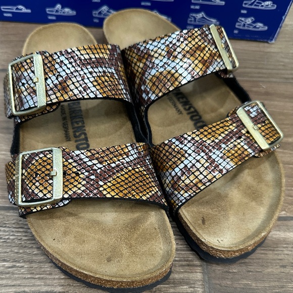 Birkenstock snake print brown Women’s Sandals Size 37/6 - Picture 6 of 6